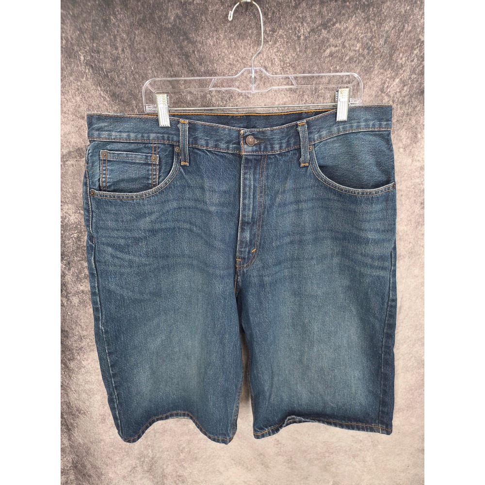 Levis 569 Denim Shorts Mens 38 Blue Loose Straight Jorts Skater Baggy Streetwear
